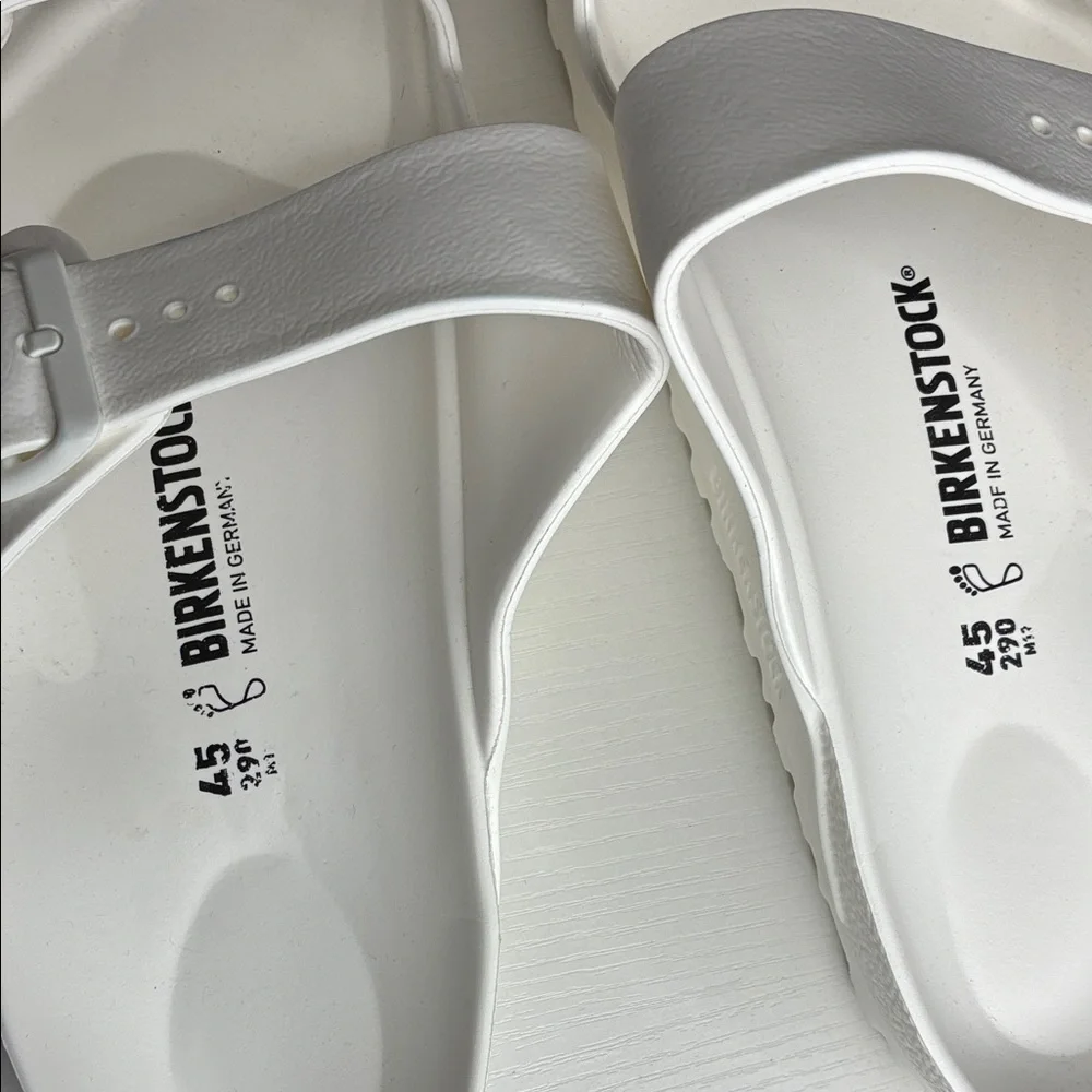 Birkenstock White Two-Strap EVA Slide Sandals